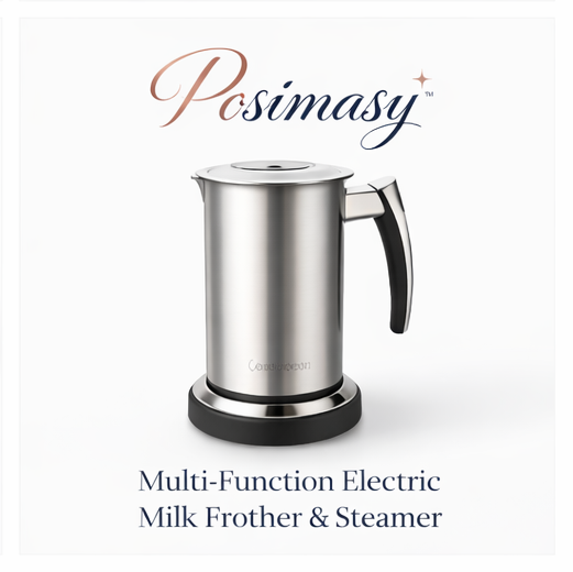 Posimasy™ Multi-Function Electric Milk Frother & Steamer, Milk frother, electric milk steamer, coffee accessories, home latte maker, luxury milk frother
